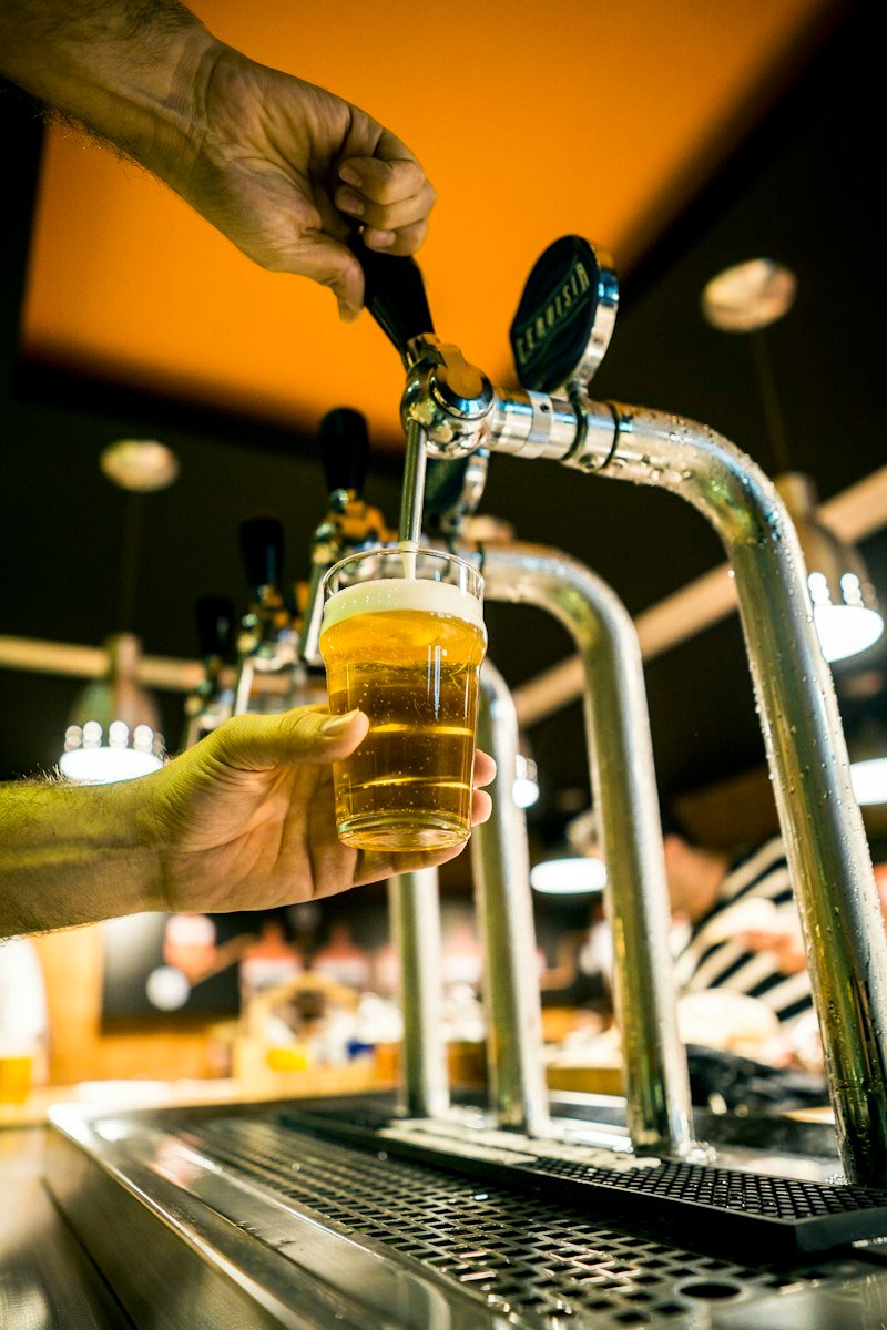 Bière servie à la pression